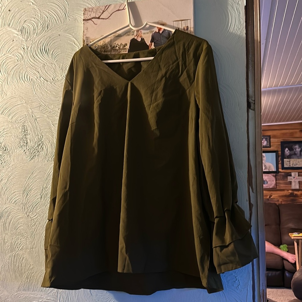 Green blouse